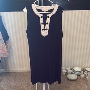 MICHAEL Michael Kors Navy Dress with White Accents